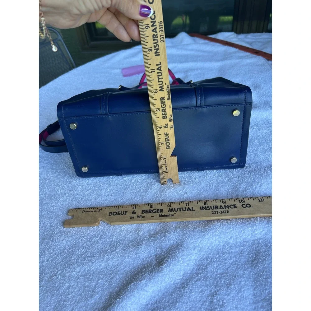 Kate Spade Arbour Hill Elodie Blue Pink Leather Satchel Crossbody Tote Bag